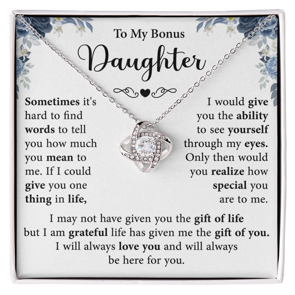 To My Stepdaughter Necklace, Women's Day Necklace